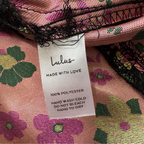 Lulus Medium Make A Move Black Floral Jacquard Midi Dress ~ Strapless Evening - Picture 8 of 8